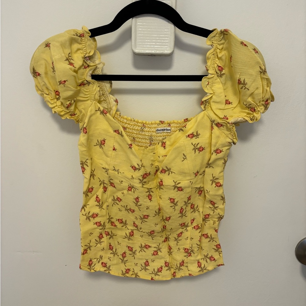 Reformation Yellow Floral Top 💛